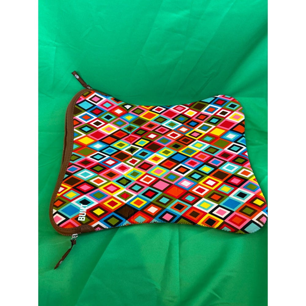 Built NY French Bull 16 inch Laptop Sleeve Multi Color Geometric Diamond Pattern